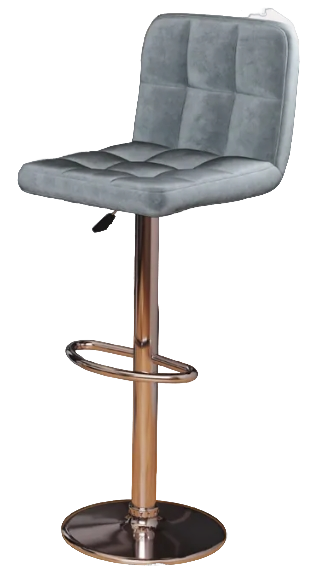 Стул барный BC-101 (каркас хром тк.серый/ Velvet HLR-20)