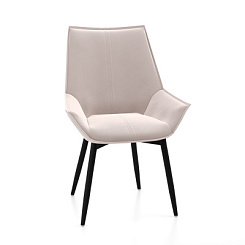 Стул Мики велюр металлокаркас (каркас черный тк. коллекции Велюр бежевая) Стул Мики велюр металлокаркас (каркас черный тк. коллекции Велюр бежевая)