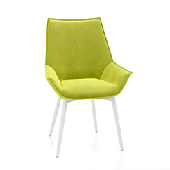 Стул Мики велюр металлокаркас (каркас белый тк. коллекции Велюр лайм) Стул Мики велюр металлокаркас (каркас белый тк. коллекции Велюр лайм)