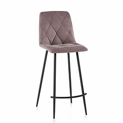 Стул барный Ричи велюр металлокаркас (каркас Барный черный тк. Велюр капучино) Стул барный Ричи велюр металлокаркас (каркас Барный черный тк. Велюр капучино)