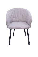Стул Шарм (каркас черный, тк. светло-серый велюр)